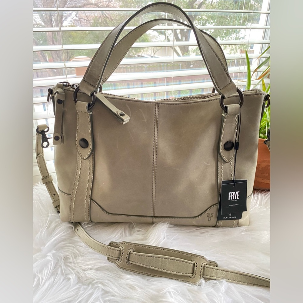 Frye Melissa Medium Leather Satchel – Willow – New With Tags